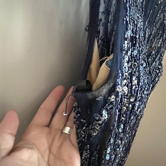 Tony Bowls Beaded Mermaid Evening Gown - Picture 8 of 14